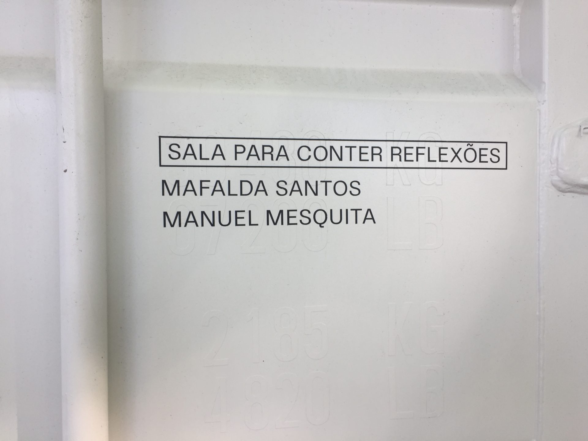 Sala para conter reflexões (2019) | Mafalda Santos artist